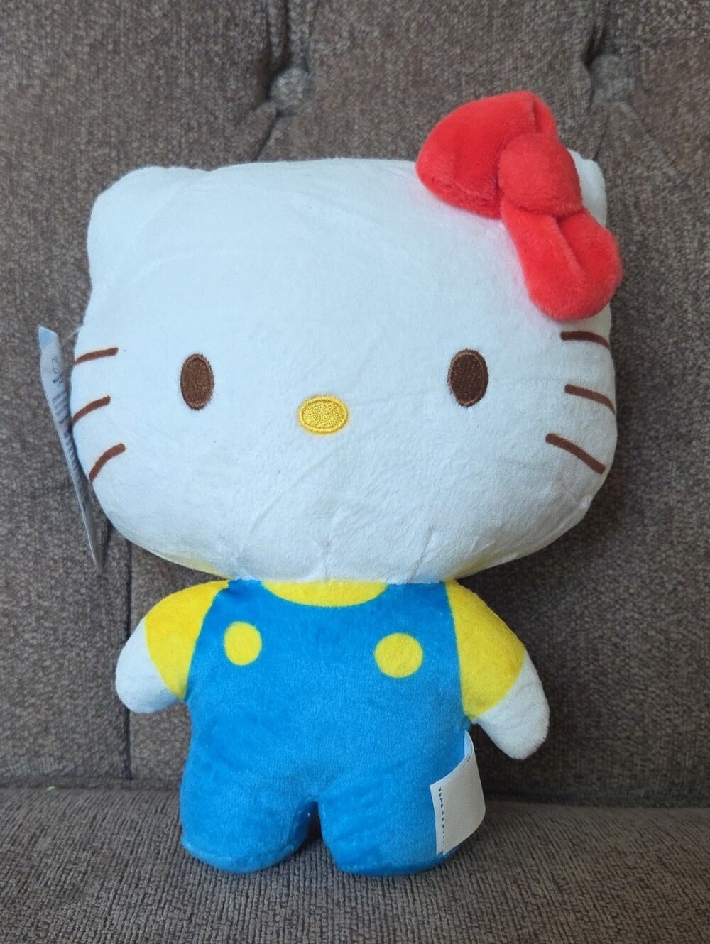 Hello Kitty Plush - White with Red Bow and Blue & Yellow Outfit